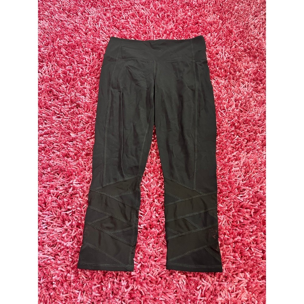 Athleta Mesh Crop Black Leggings